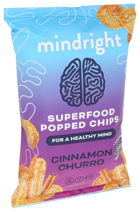 Mindright Poppd Chips Cinnamon Churro 4 OZ