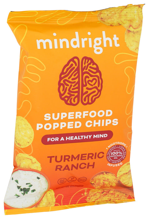 Mindright Turmeric Ranch Popped Chips 1 Oz