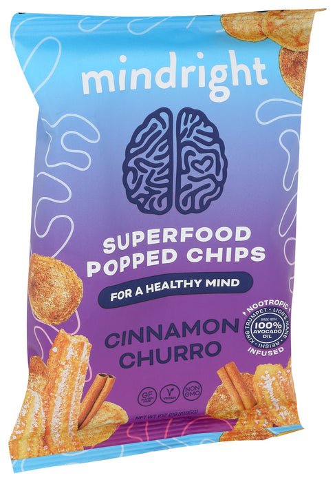 Mindright Superfood Popped Cinnamon Churro Chips 1 Oz