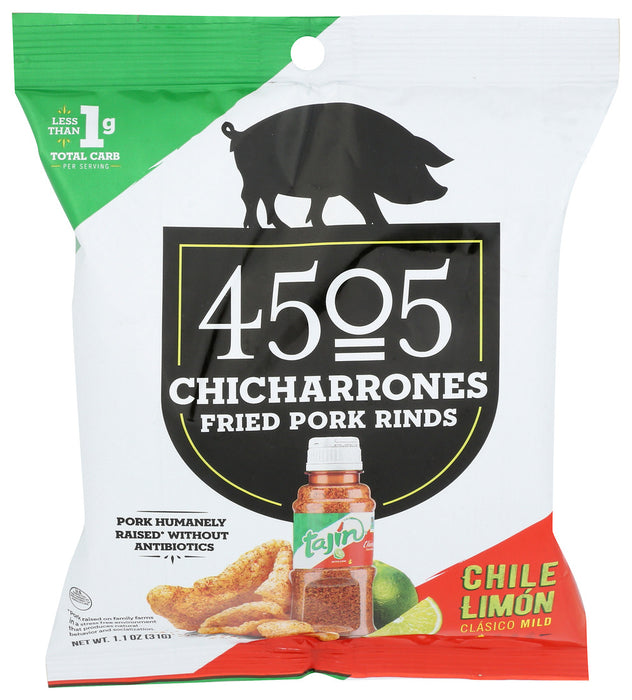 4505  Chicharrones  Chile Limon Clasico Mild Fried Pork Rinds  1.1 Oz