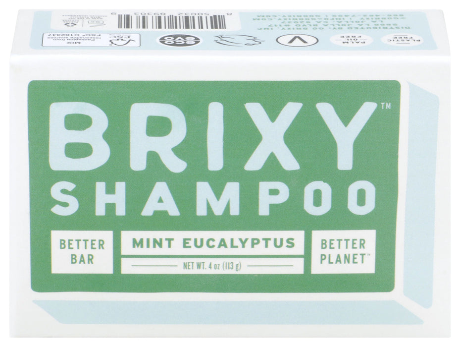 Brixy  Shampoo Bar Mint Euclyptus  1 Each  4 Oz