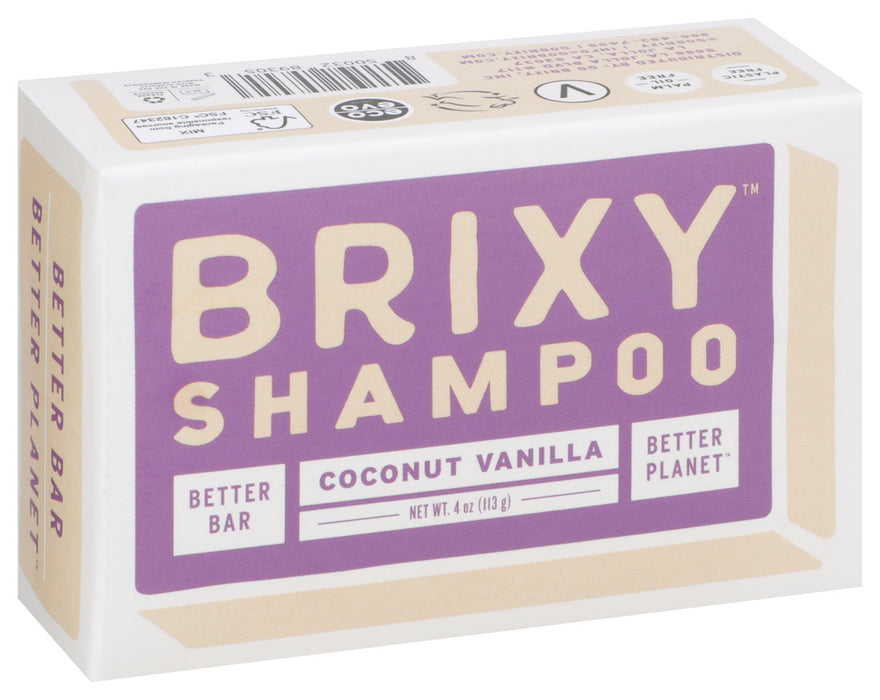 Brixy  Shampoo Bar Coconut Vanilla  1 Each  4 Oz