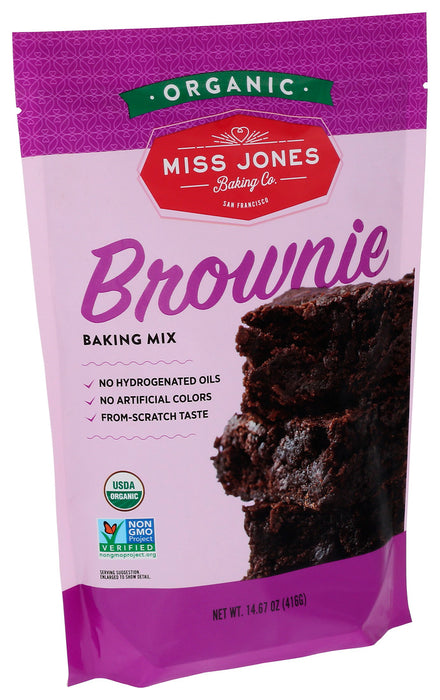 Miss Jones Baking Co  Organic Brownie Baking Mix   14.67 Oz