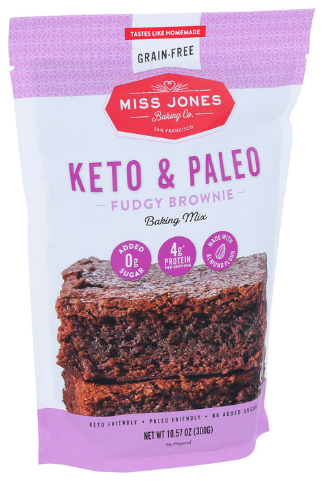 Miss Jones Baking Co  Brownie Fudgy Baking Mix Keto   10.57 Oz