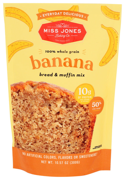 Miss Jones Baking Co  Whole Grain Bread And Muffin Mix Banana   10.57 Oz.