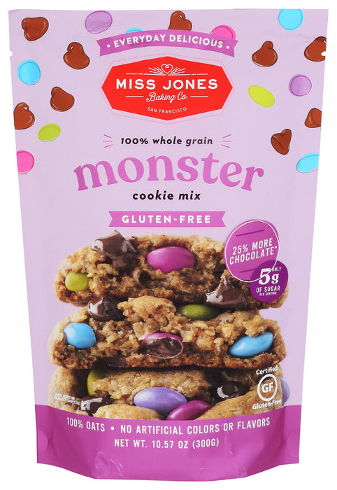 Miss Jones Baking Co  Whole Grain Gluten Free Monster Cookie Mix   10.57 Oz.