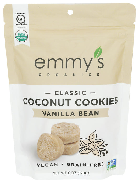 Emmys Organics  Organic Coconut Cookies Vanilla Bean  6 Oz