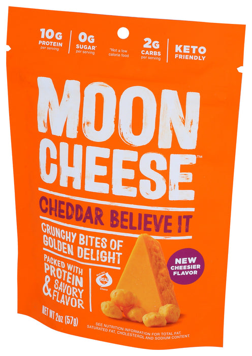 Moon Cheese  Cheddar Believe It Crunchy Bites Resealable Bag  2 Oz