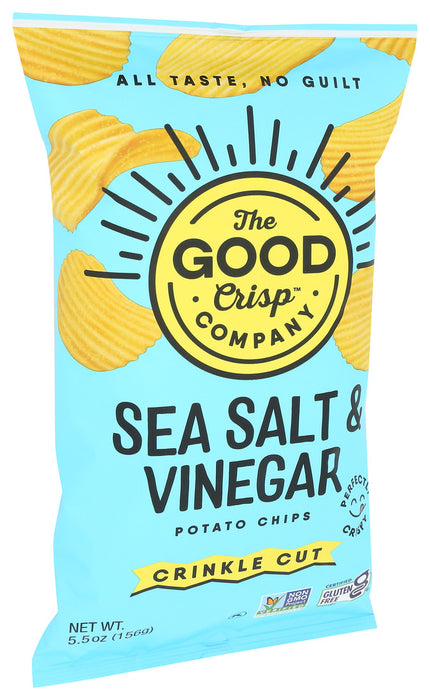 The Good Crisp Company Pot Chips Sea Salt & Vinegar Crinkle Cut 5.5 OZ