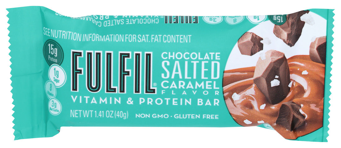 Fulfil  Vitamin And Protein Bar Chocolate Salted Caramel   1.41 Oz