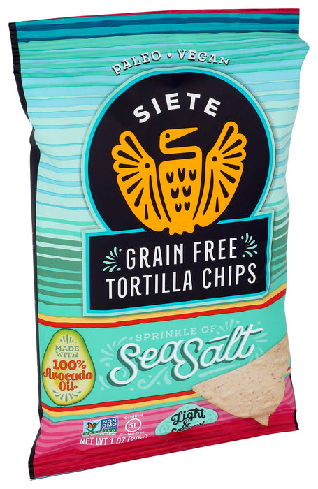 Siete Family Foods  Tort Chip Sea Salt Green Free  1 Oz