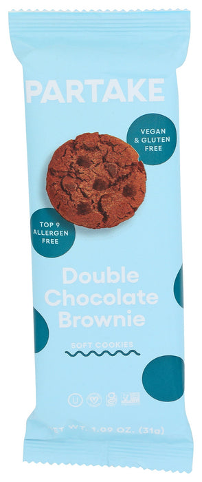 Partake Foods  Allergen Free Soft Baked Double Chocolate Cookie Snack Pack  1 Oz