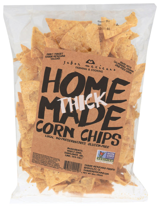 Sabor Mexicano  Corn Chips Homemade Thick  12 Oz