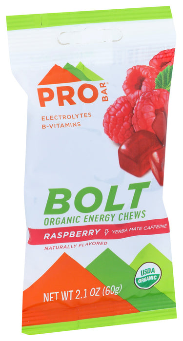 Probar  Bolt Organic Energy Chews Raspberry   2.1 Oz