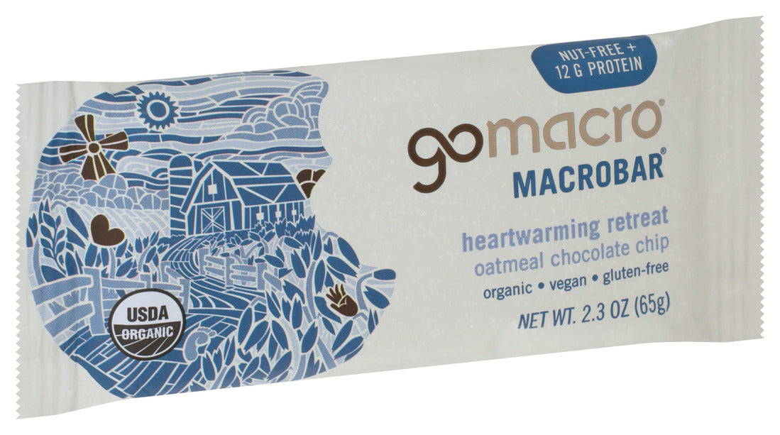 Gomacro  Organic Macrobar Oatmeal Choclate Chip   2.3 Oz