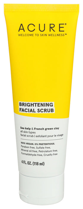 Acure  Brightening Facial Scrub  1 Each  4 Oz