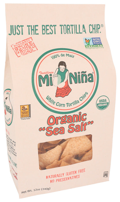 Mi Nina  White Corn Tortilla Chips With Sea Salt  12 Oz