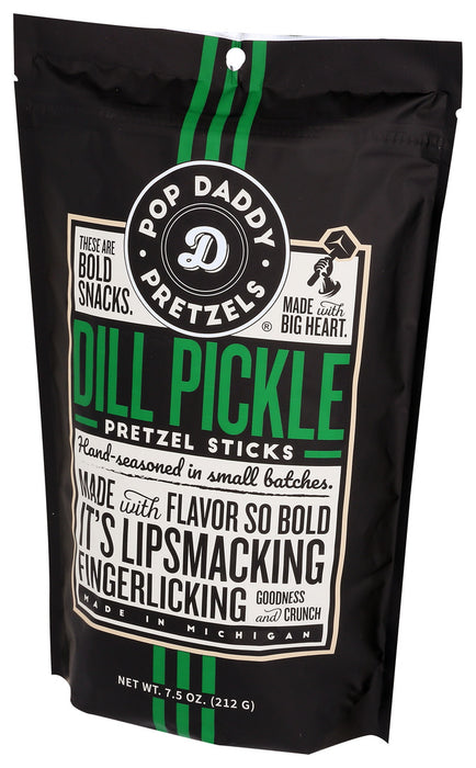 Pop Daddy  Dill Pickle Seasoned Sticks  7.5 Oz