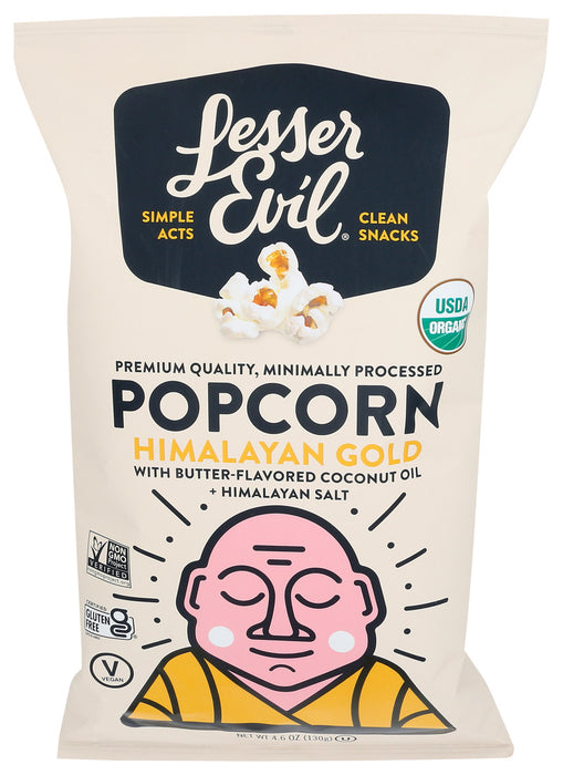 Lesser Evil  Organic Popcorn Himalayan Gold  5 Oz