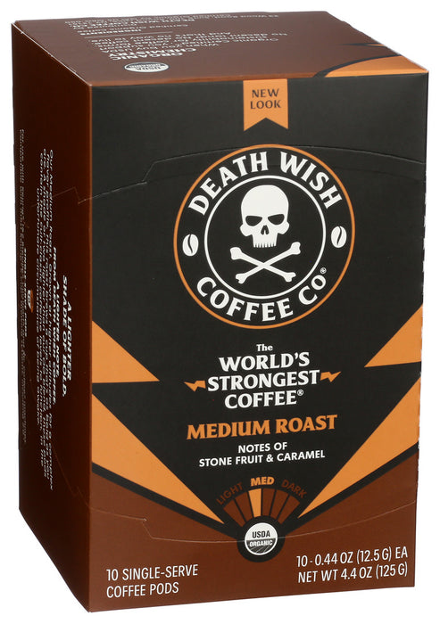 Death Wish Coffee  Medium Rst Single Srv   10 ct