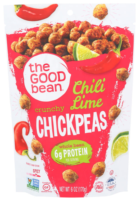 The Good Bean  Crispy Crunchy Chickpea Snacks Smoky Chili And Lime  6 Oz