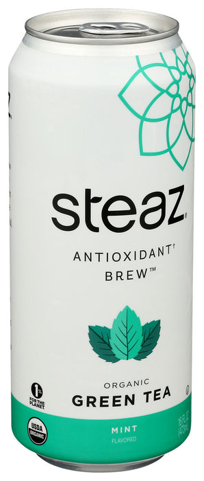 Steaz  Organic Green Tea Mint Flavor  16 Fl Oz