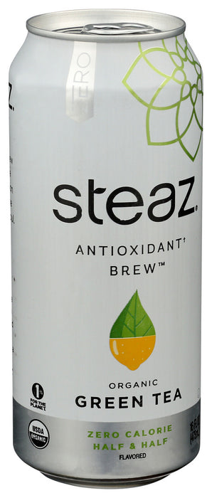 Steaz  Organic Green Tea Zero Calorie Half And Half  16 Fl Oz