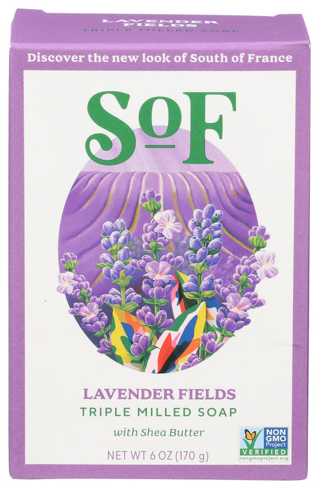 South Of France  Bar Soap Lavender Fields  1 Each  6 Oz