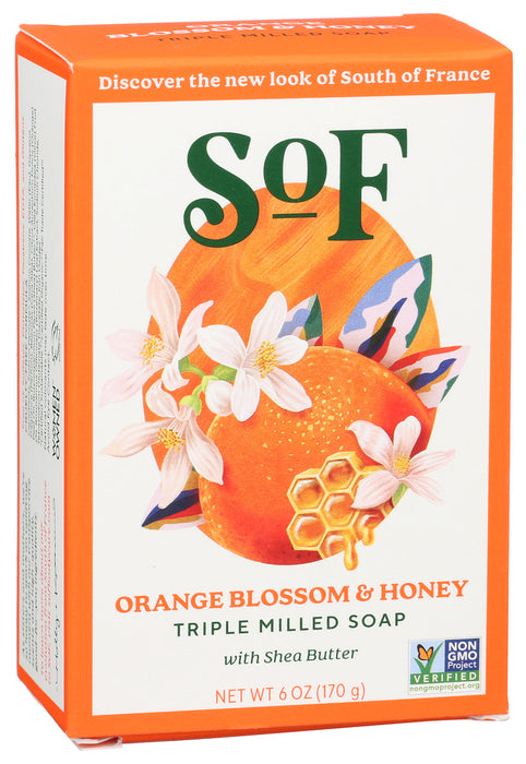 South Of France  Bar Soap Orange Blossom & Honey  1 Each  6 Fl Oz