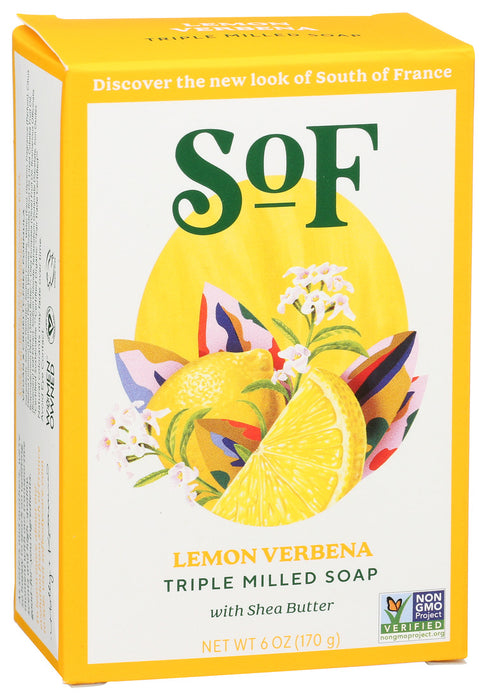 South Of France  Bar Soap Lemon Verbena Full Size  1 Each  6 Oz