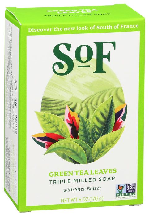 South Of France  Bar Soap Green Tea Leaves  1 Each  6 Oz