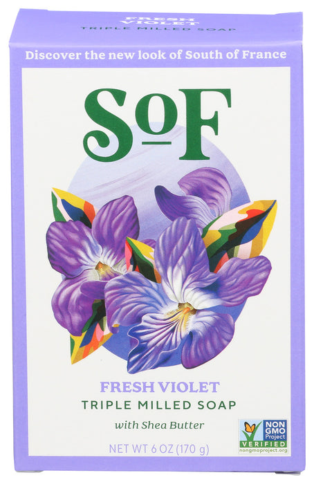 South Of France  Bar Soap Violet Bouquet  1 Each  6 Oz