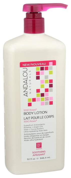 Andalou Naturals Lotion 1000 Roses Soothing 1 Each 32 Oz