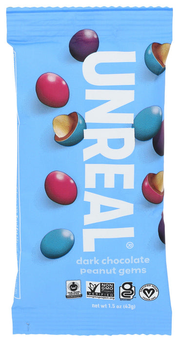 Unreal  Dark Chocolate Peanut Gems   1.5 Oz