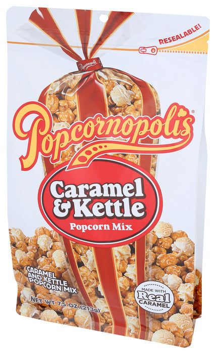 Popcornopolis  Popcorn Mix Caramel And Kettle  7.5 Oz