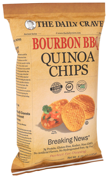 The Daily Crave  Quinoa Chips Bourbon Bbq  4.25 Oz