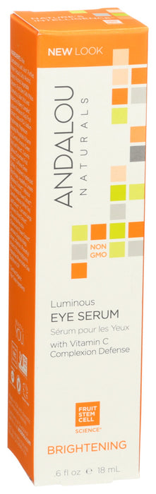 Andalou Naturals Luminous Eye Serum Brightening 1 Each 0.60 Oz