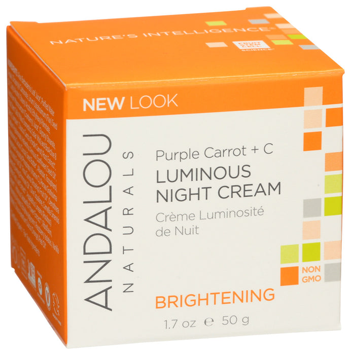 Andalou Naturals Brightening Luminous Night Cream 1 Each 1.7 Oz