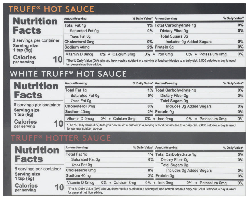 Truff Mini Variety Hot Sauce Pack 4.5 oz