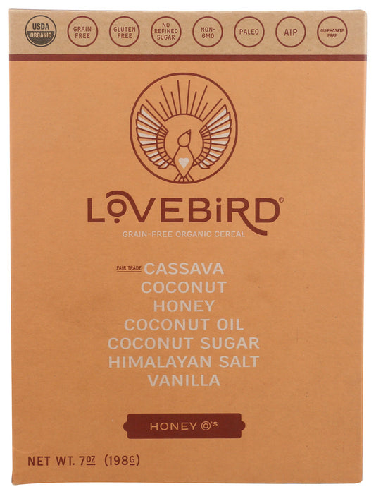 Lovebird  Cereal Honey O'S Grain Free   7 Oz