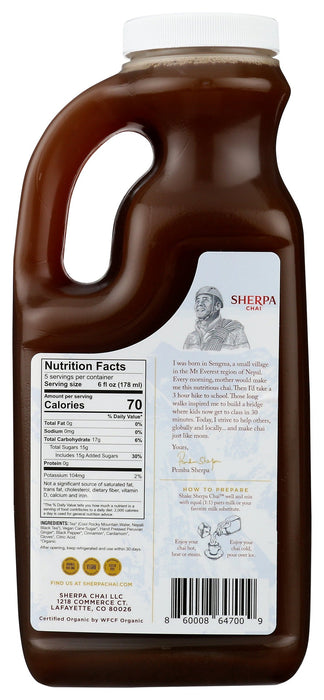 Sherpa Chai  Traditional Chai Concentrate Medium Bottle  32 Fl Oz