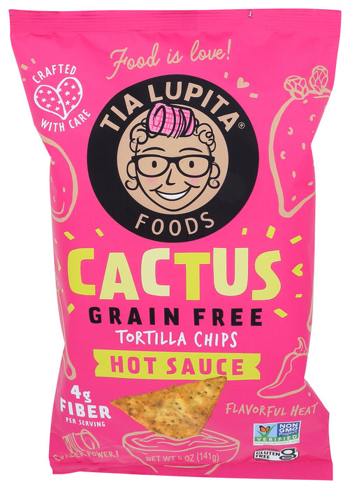 Tia Lupita  Cactus Tortilla Chips Hot Sauce  5 Oz