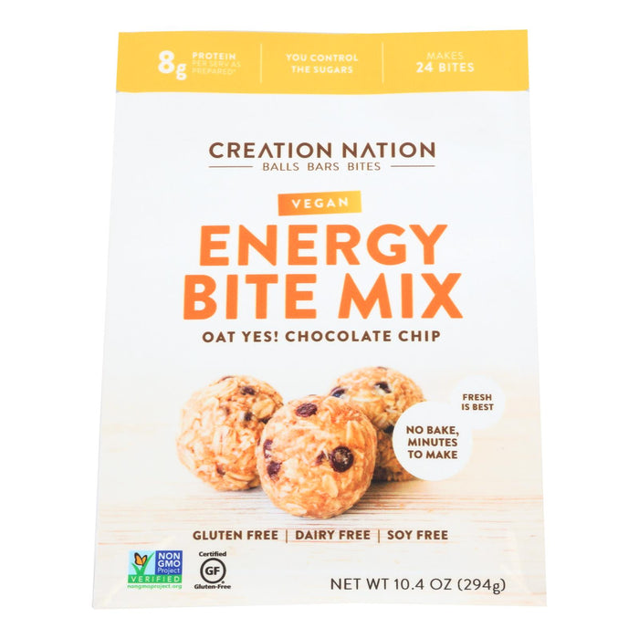 Creation Nation  Oat Yes! Chocolate Chip Vegan Energy Bite Mix   10.4 Oz