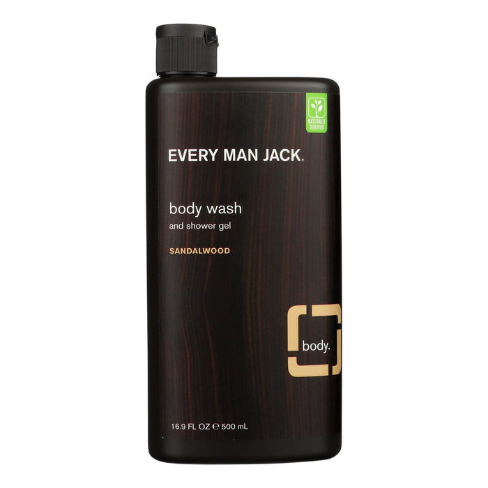 Every Man Jack  Body Wash Sandalwood  1 Each  16.9 Oz