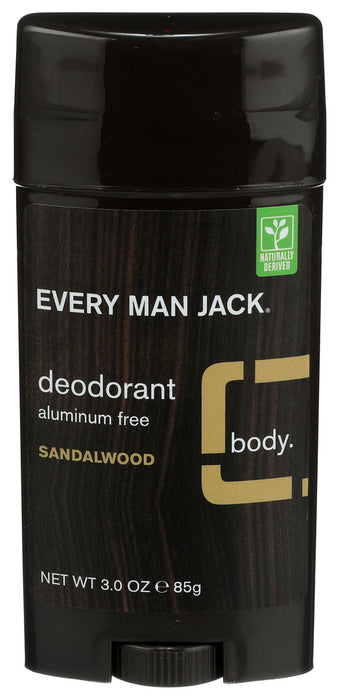 Every Man Jack Body Deodorant Sandalwood Aluminum Free 1 Each 3 Oz