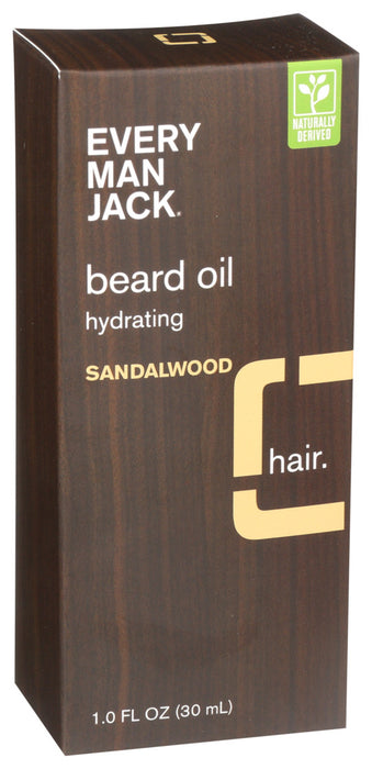 Every Man Jack  Hydrating Beard Oil Sandalwood  1 Each  1 Oz