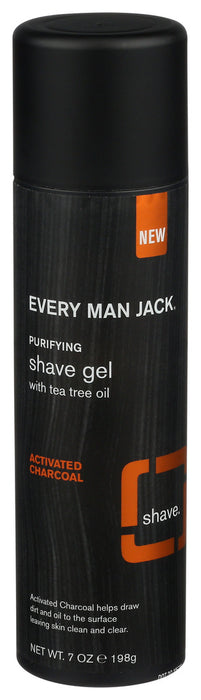 Every Man Jack  Shave Gel Activated Charcoal  1 Each  7 Oz