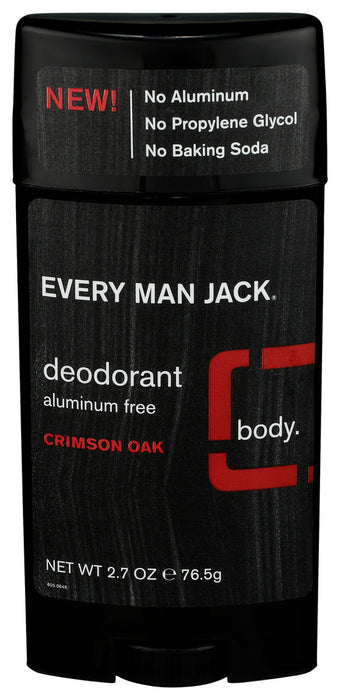 Every Man Jack Deodorant  Aluminum-Free  Crimson Oak 1 Each 2.7 Oz