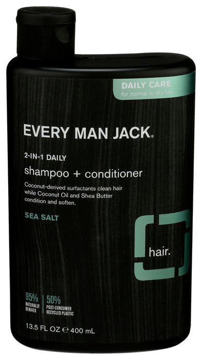 Every Man Jack  Shampoo & Conditioner Sea Salt  1 Each  13.5 Oz