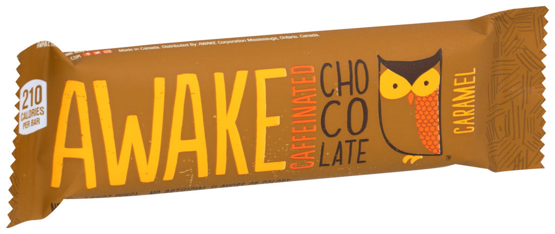 Awake Chocolate  Caffeine Chocolate Caramel Bar   1.55 Oz